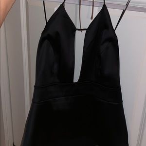 Express peplum halter top- low cut and low back